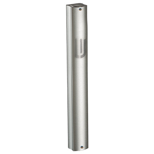 MEZUZAH MATTE SILVER ROUNDED