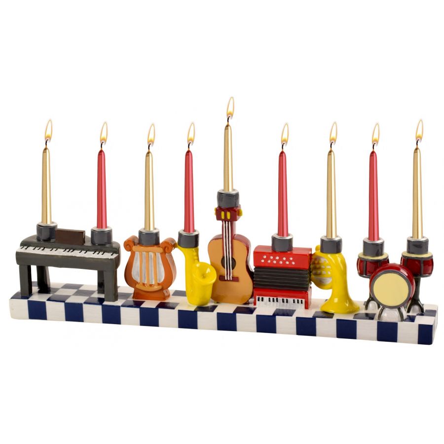 MENORAH CANDLE RESIN MUSICAL