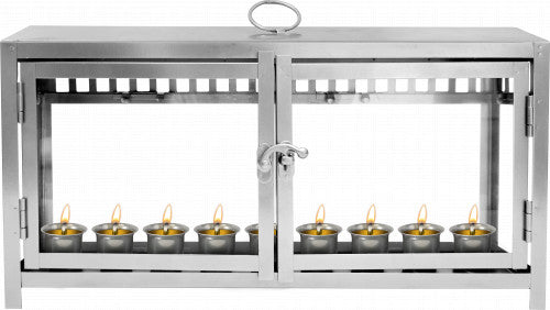 MENORAH OIL OUTDOOR GLASS BOX