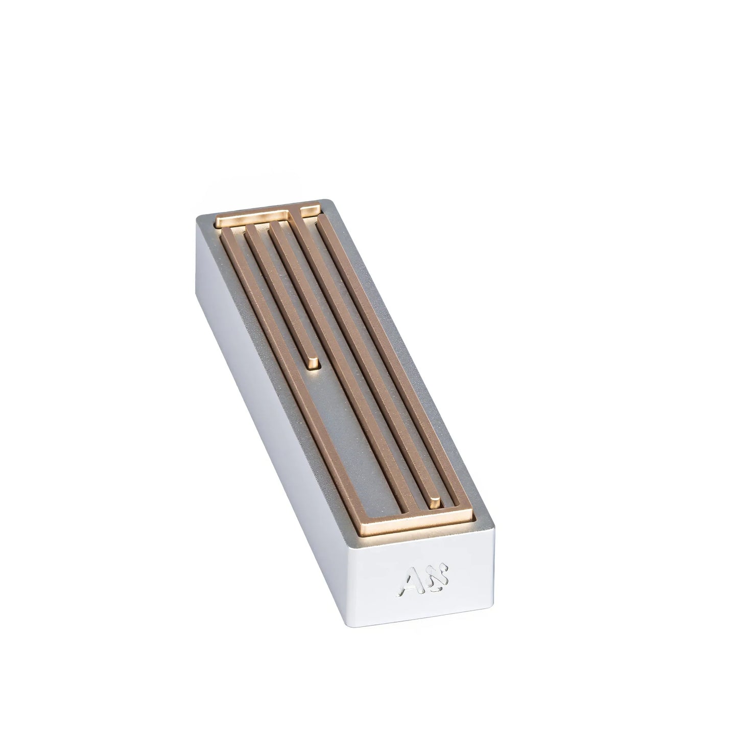 MEZUZA ALUMINUM 12CM STRIPES ISRAEL MUSEUM