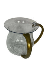 WASH CUP ACRYLIC CLEAR COLORED HANDLES