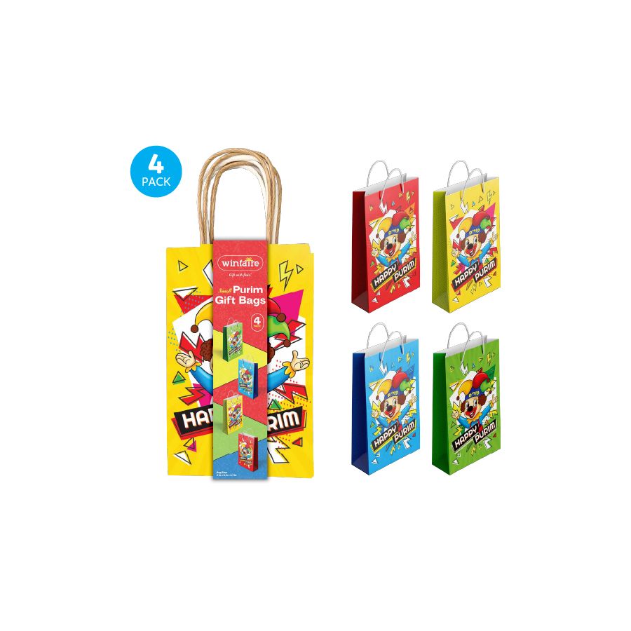 HAPPY PURIM BAGS 4PK