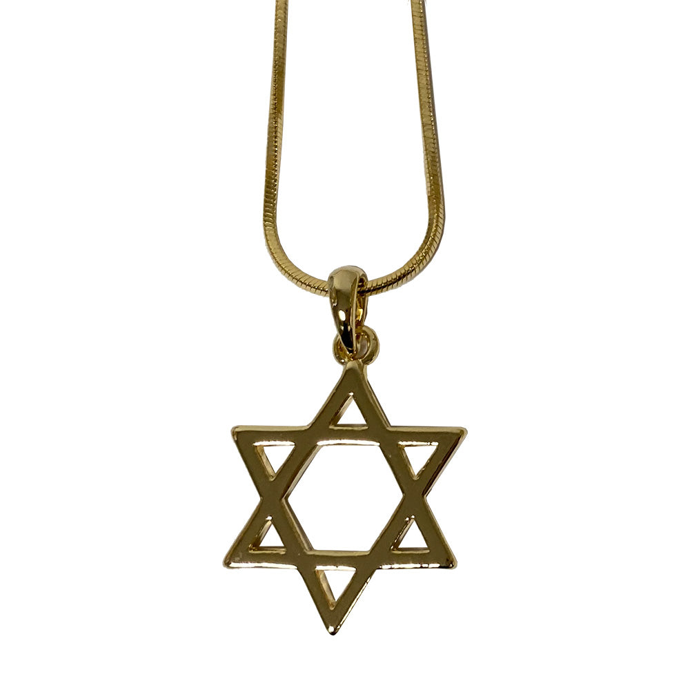 NECKLACE STAR DAVID GOLD OR SILVER