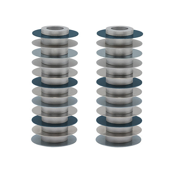 CANDLESTICKS EMANUEL PINK/BLUE DISKS