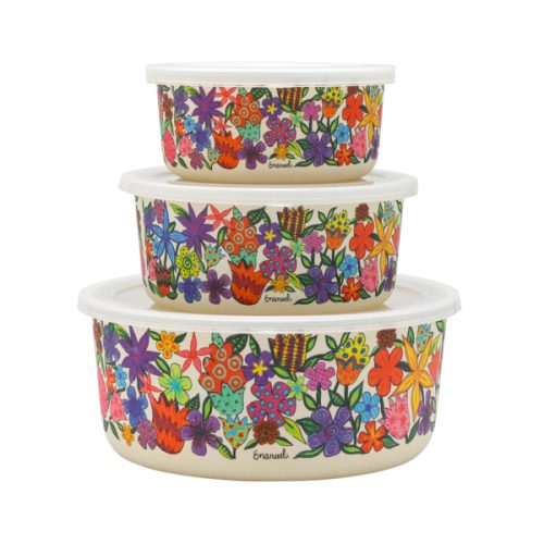 CONTAINERS W/ PLASTIC LIDS EMANUEL BAMBOO