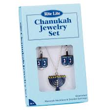 MENORAH/ DREIDEL JEWELRY SET