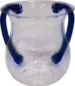 WASH CUP ACRYLIC CLEAR COLORED HANDLES