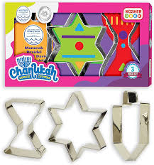 CHANUKAH COOKIE CUTTERS METAL 3PK