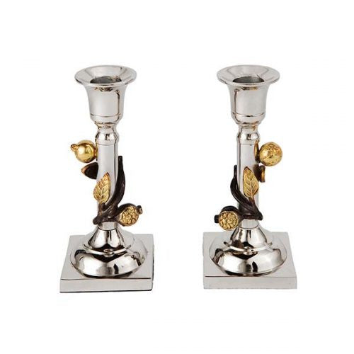 CANDLESTICKS EMANUEL GLD/SIL POM