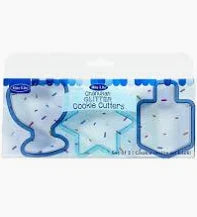CHANUKAH GLITTER COOKIE CUTTER 3PC