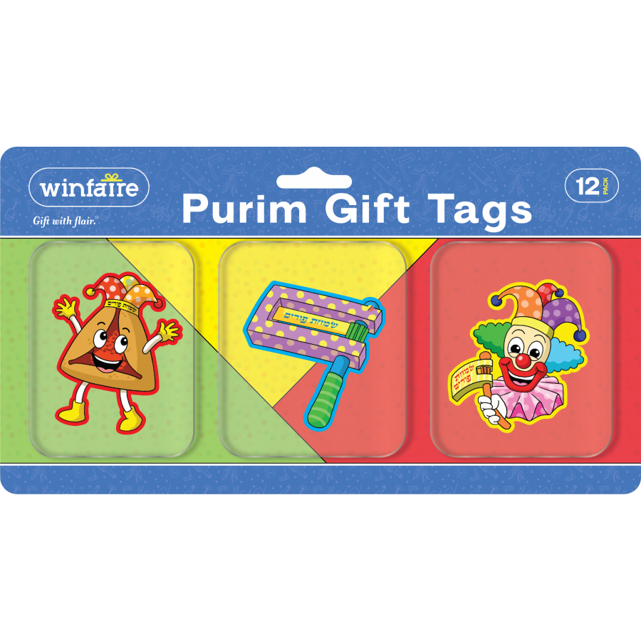 PURIM HANGING TAGS 12PK