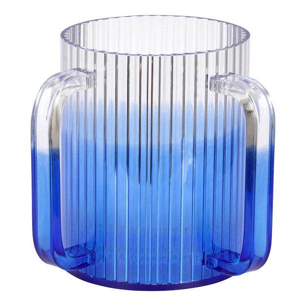 WASH CUP LUCITE WAVED BLK/BLUE