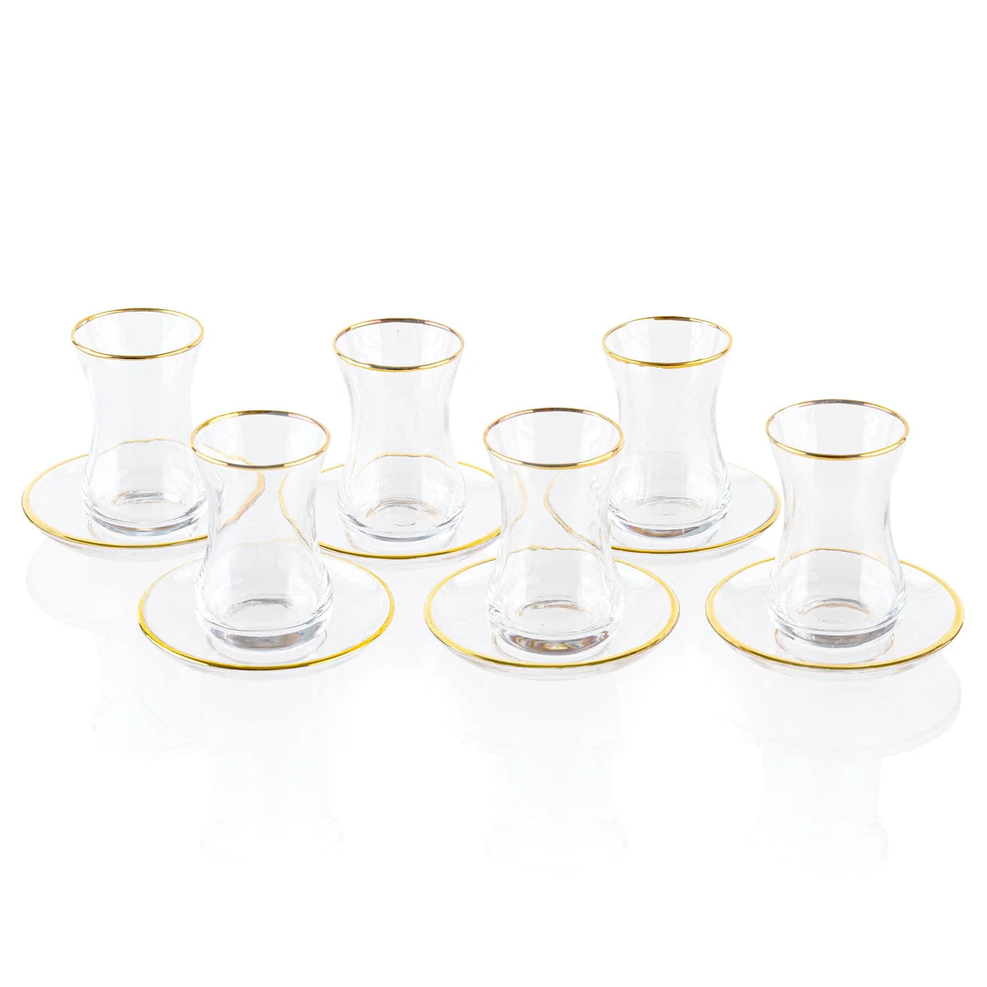 WINE CUPS/TRAY GLASS WATERDALE SET 6
