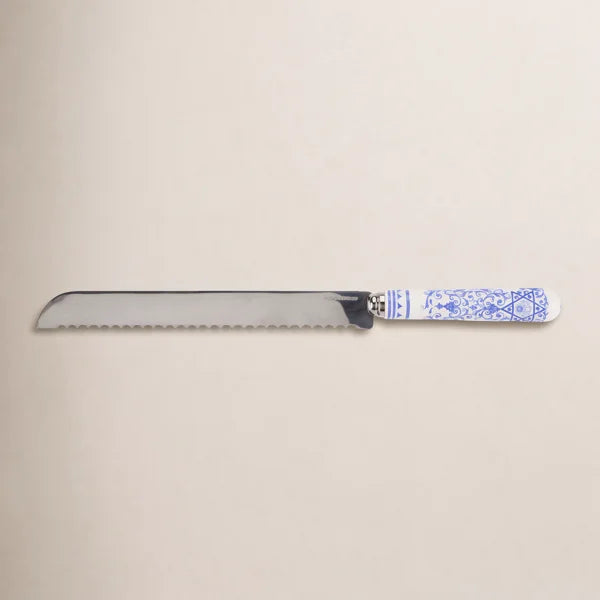 CHALLAH KNIFE SPODE BLUE AND WHITE
