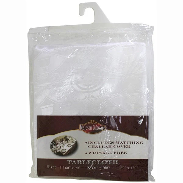 TABLECLOTH WHT W/CHALLAH COVER 60X90