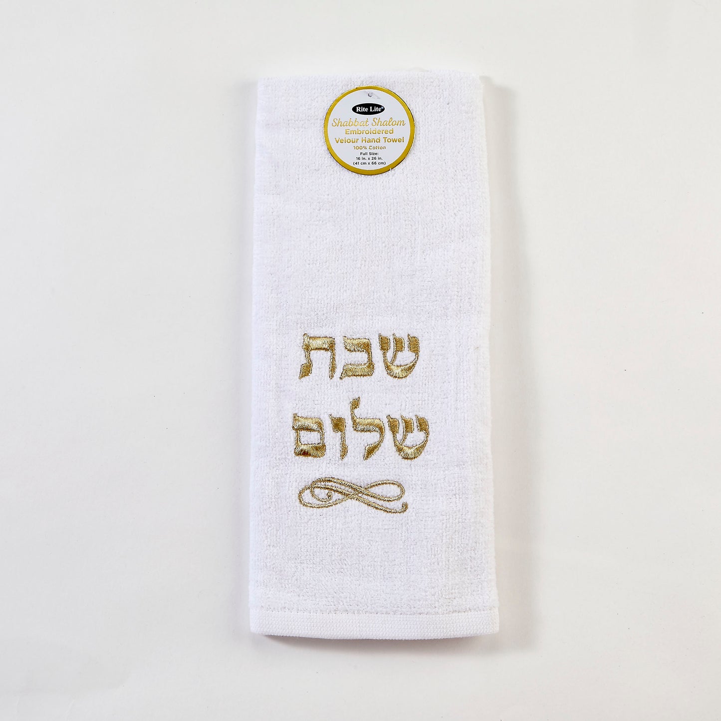 TOWEL SHABBAT SHALOM GOLD EMB