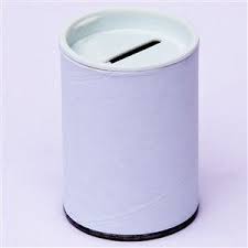 CHARITY BOX SM WHITE MINI JET