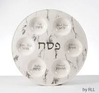SEDER PLATE CERAMIC GREY
