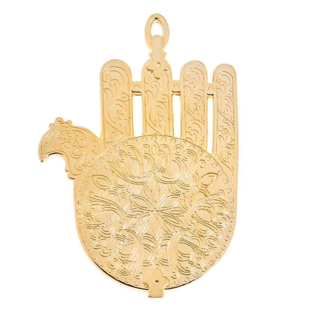 KEY CHAIN HAMSA MOROCAN GOLD