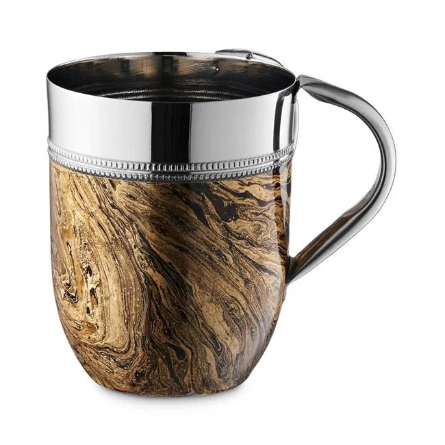 WASH CUP SILVER MARBLE GLD/BLK