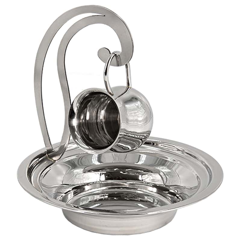 MAYIM ACHARONIM STAINLESS W/HANGING CUP