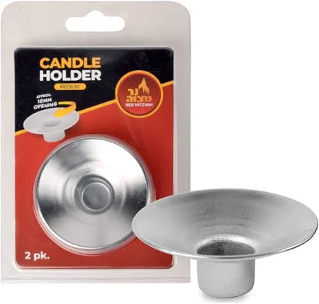 CANDLE DRIP GUARDS 2 PC SILVER