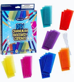 CANDLE BEESWAX CHANUKAH DIY 24PK