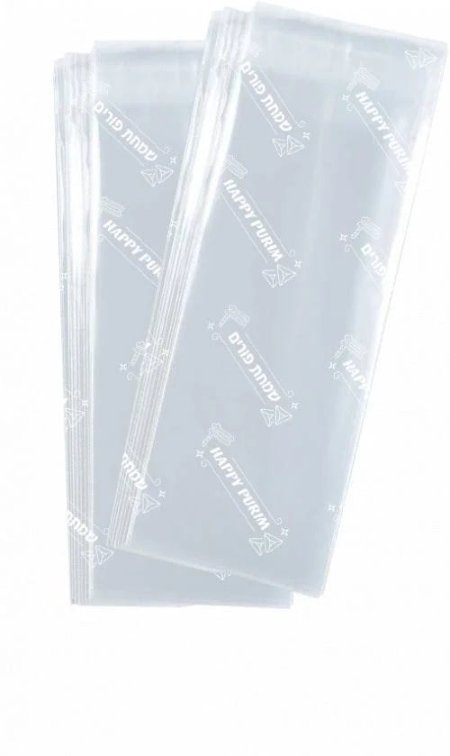 PURIM BAGS CLEAR 32PK