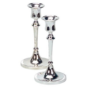 CANDLESTICKS SILVER NICKEL 6"