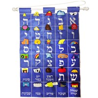 ALEPH BET WALLHANGING BLUE/PINK