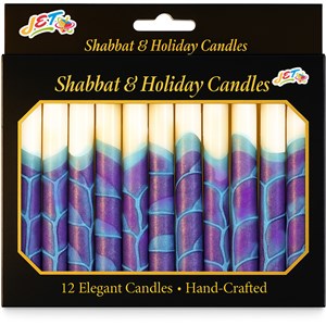 CANDLES SHABBAT 12 PK TRANQUILITY