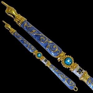 YAD TORAH POINTER BLUE/GLD JEWELED