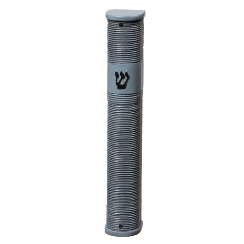 MEZUZA POLYRESIN LINES GREY 12CM