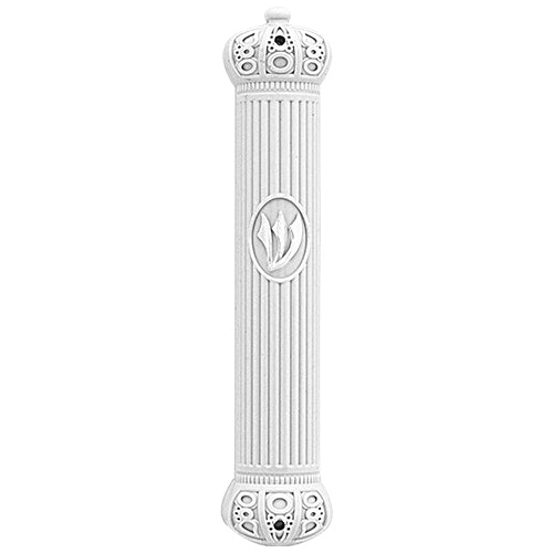 MEZUZAH CASE WHITE CROWN 20CM