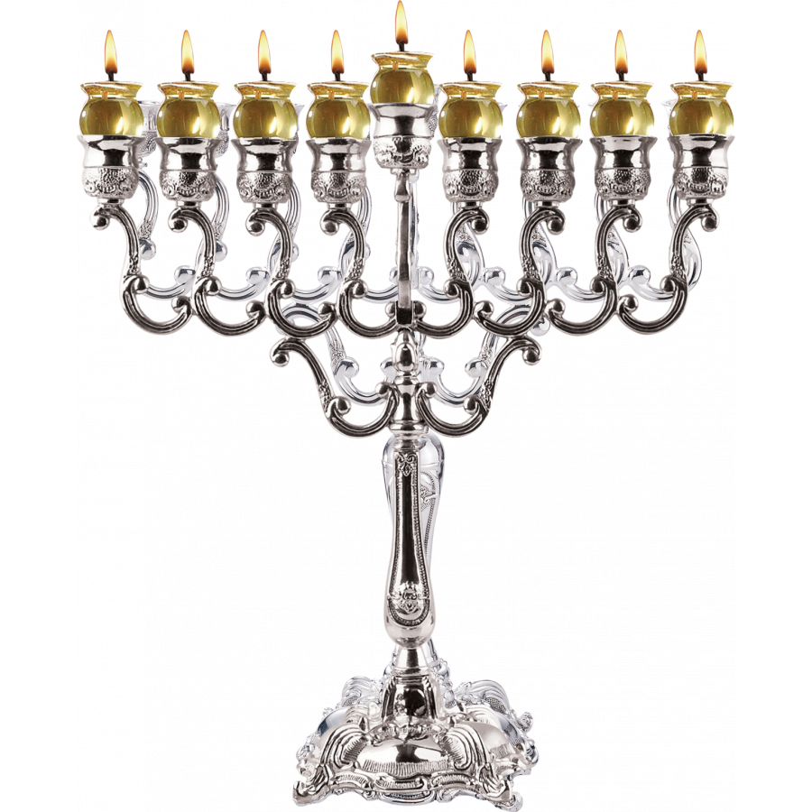 MENORAH OIL 10'' SILVER