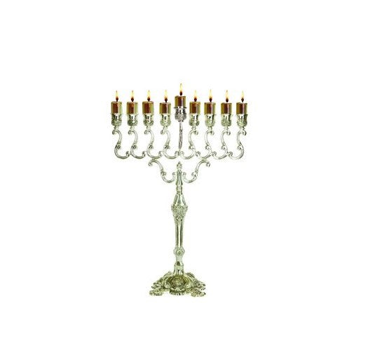 MENORAH OIL 17'' SILVER PLATE