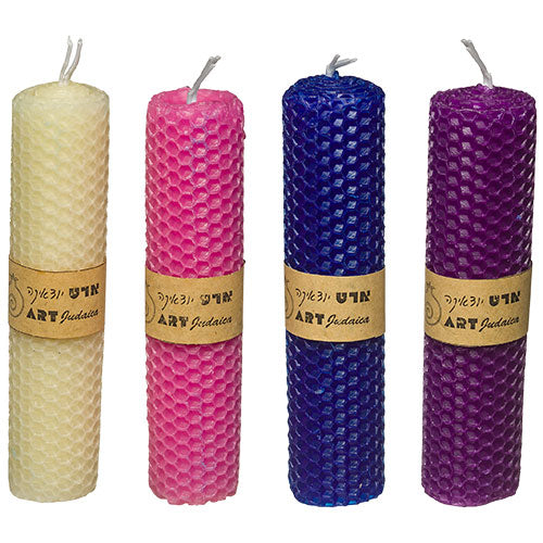 HAVDALA CANDLE ROUND BEESWAX COLORED