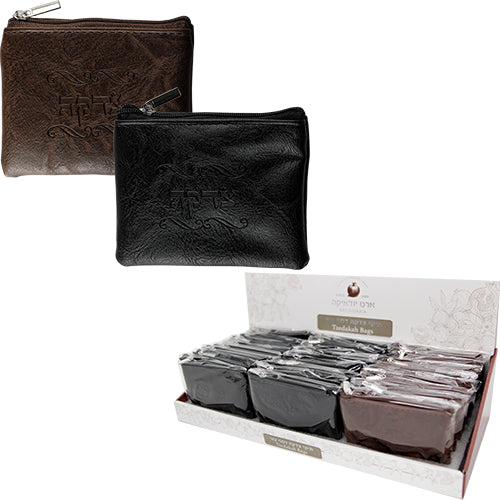 TZEDAKA  POUCH PLEATHER