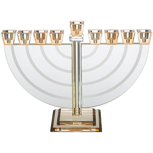 MENORAH OIL GLASS W/GOLD