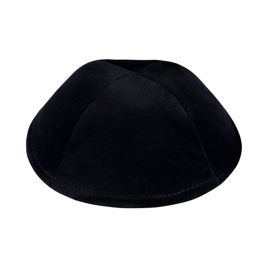YARMULKA BLACK VELVET RIMLESS IKIPPAH