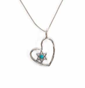 NECKLACE HEART/STAR ISRAEL MUSEUM