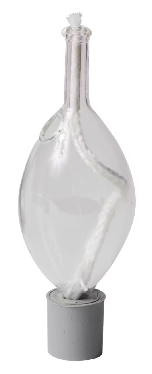 GLASS LAMPS OIL TEARDROP SHAPE