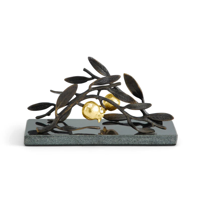 NAPKIN HOLDER ARAM POMEG W/BLK/GOLD