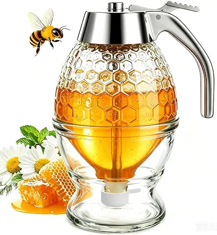 HONEY SERVER GLASS W/SPOUT