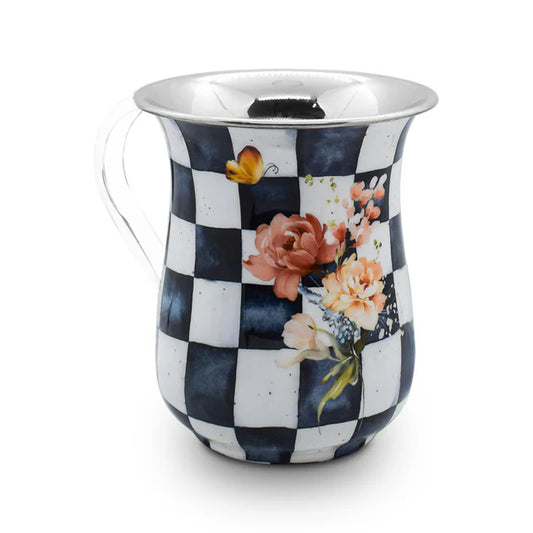 WASH CUP checkered metal