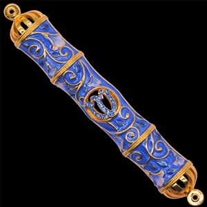 MEZUZAH EMANUEL JEWELED SHIN GLD