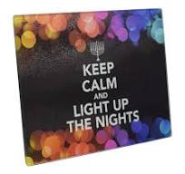 CHANUKAH TRAY GLASS KEEP CALM
