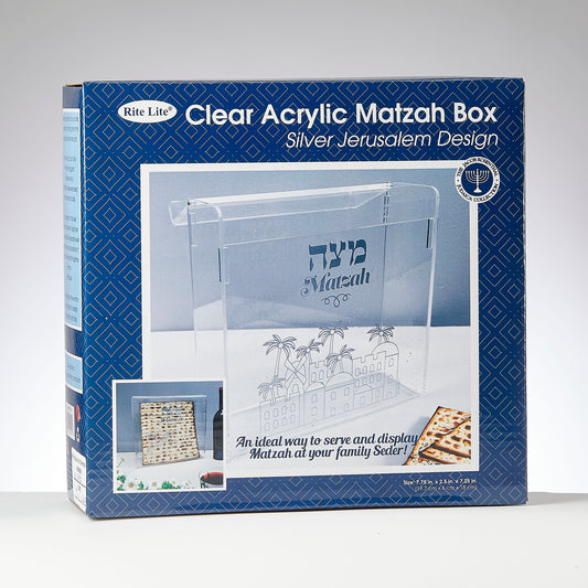PASSOVER MATZA BOX FLIP TOP CLEAR