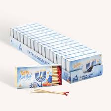 CHANUKAH MATCHES LONG BLUE BOX