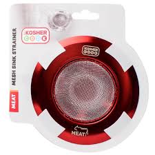 SINK STRAINER REDD/BL METAL MESH